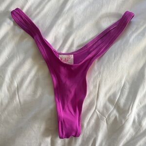 Vintage Inspired High Hip Thong Bikini Bottoms